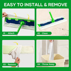 ‌60 Pack Dry Sweeping Cloths for Swiffer Sweeper XL Replacement - Dust-Absorbing Disposable Pads, Non-Washable & Unscented, Compatible with Swiffer XL (Static-Lift, Lint-Free)