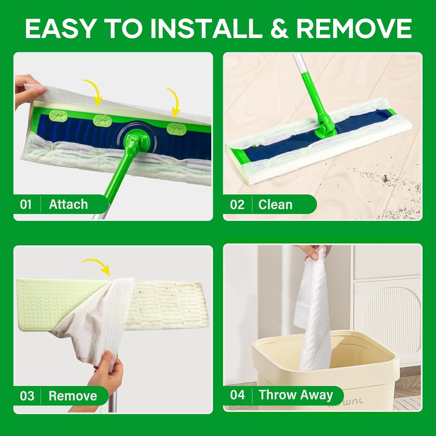 30 Pack Dry Sweeping Cloths for Swiffer Sweeper XL Replacement - Dust-Absorbing Disposable Pads, Non-Washable & Unscented, Compatible with Swiffer XL (Static-Lift, Lint-Free)