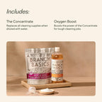 Branch Basics Concentrate (33.8 oz) + Oxygen Boost (2 lbs) | Multi-Surface All Purpose Cleaner Concentrate + Natural Stain Remover, Grout Cleaner | Human-Safe, Fragrance Free