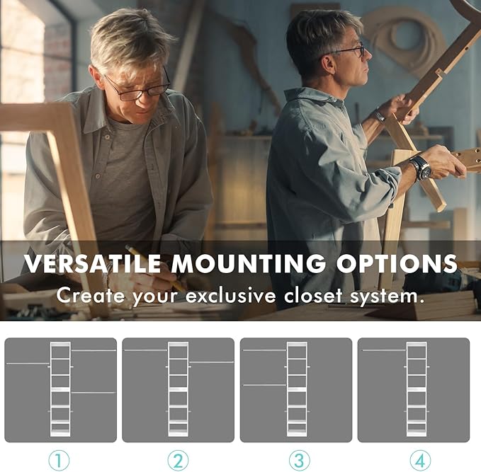 Walk in Closet Organizer System - Built-in Garment Rack