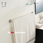 JQK Brushed Towel Bar, Rounded Edges 32.36 Inch Towel Rack, 304 Stainless Steel Bathroom Wall Mount, Useable Length 30 Inch, TB250L30-BN