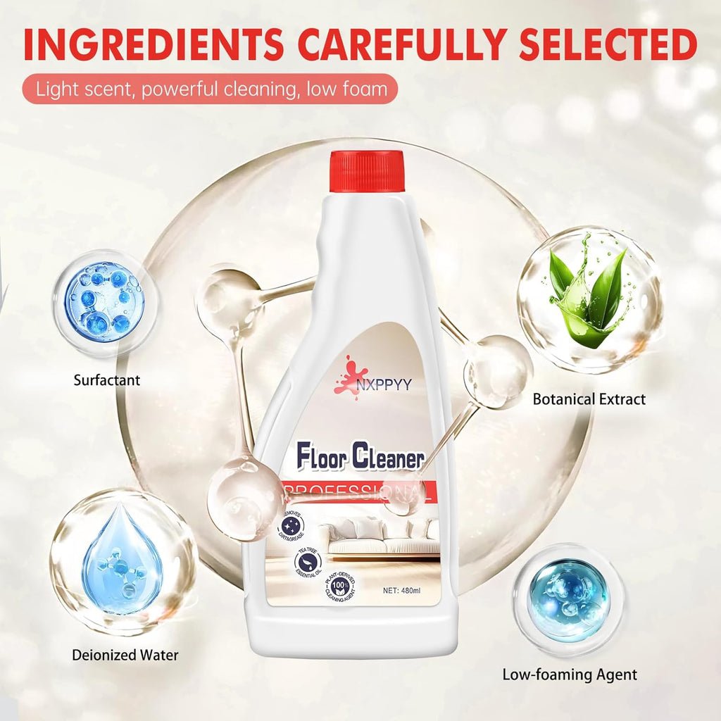 Floor Cleaning Solution Compatible with Roborock Q5/Q7/Q8/S7/S8/Qrevo Series, All Robot Vacuums & Wet Dry Vacuum, Floor Cleaner for Mopping, 2 Bottle Floor Cleaner Refill