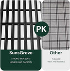 SunsGrove 4x8 Garage Storage Overhead Rack Organization, Adjustable Ceiling Mounted Storage Racks, 800LBS Weight Capacity, 22"-40" Ceiling Dropdown, 2 Pcs, Black