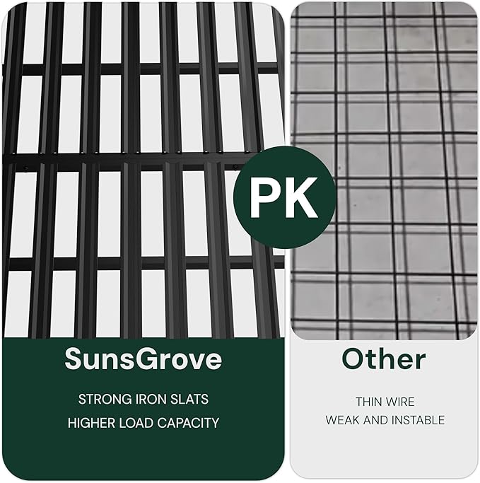 SunsGrove 4x8 Overhead Garage Storage Rack Organization, Adjustable Ceiling Mounted Storage Racks, 800LBS Weight Capacity, 22"-40" Ceiling Dropdown, Black