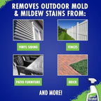 30 SECONDS Mold & Mildew Stain Remover Spray- Indoor & Outdoor Use