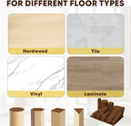 BALEINE 300PCS Felt Furniture Pads, Multi-Size Felt Pads for Chair Legs, Tables, Beds, Scratch-Reducing Floor Protectors for Hardwood Floors, Tile, Vinyl, and Laminate (300PCS, Brown)