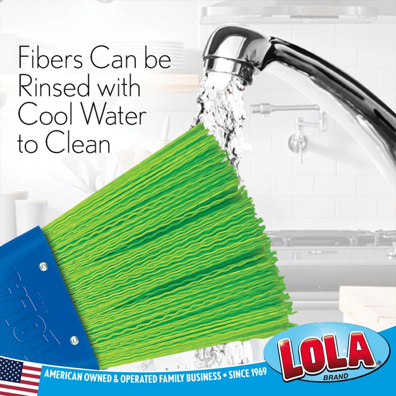 LOLA Whisk Broom, Hand Brush, 4 Pack Durable Bristles, Whisks Away Dirt & Debris, Compact, Hang Hole for Easy Storage, Indoor/Outdoor