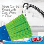 LOLA Heavy Duty Whisk Broom, Hand Brush, Durable Bristles, Whisks Away Dirt & Debris, Compact, Hang Hole for Easy Storage, Indoor/Outdoor, 1 Pack