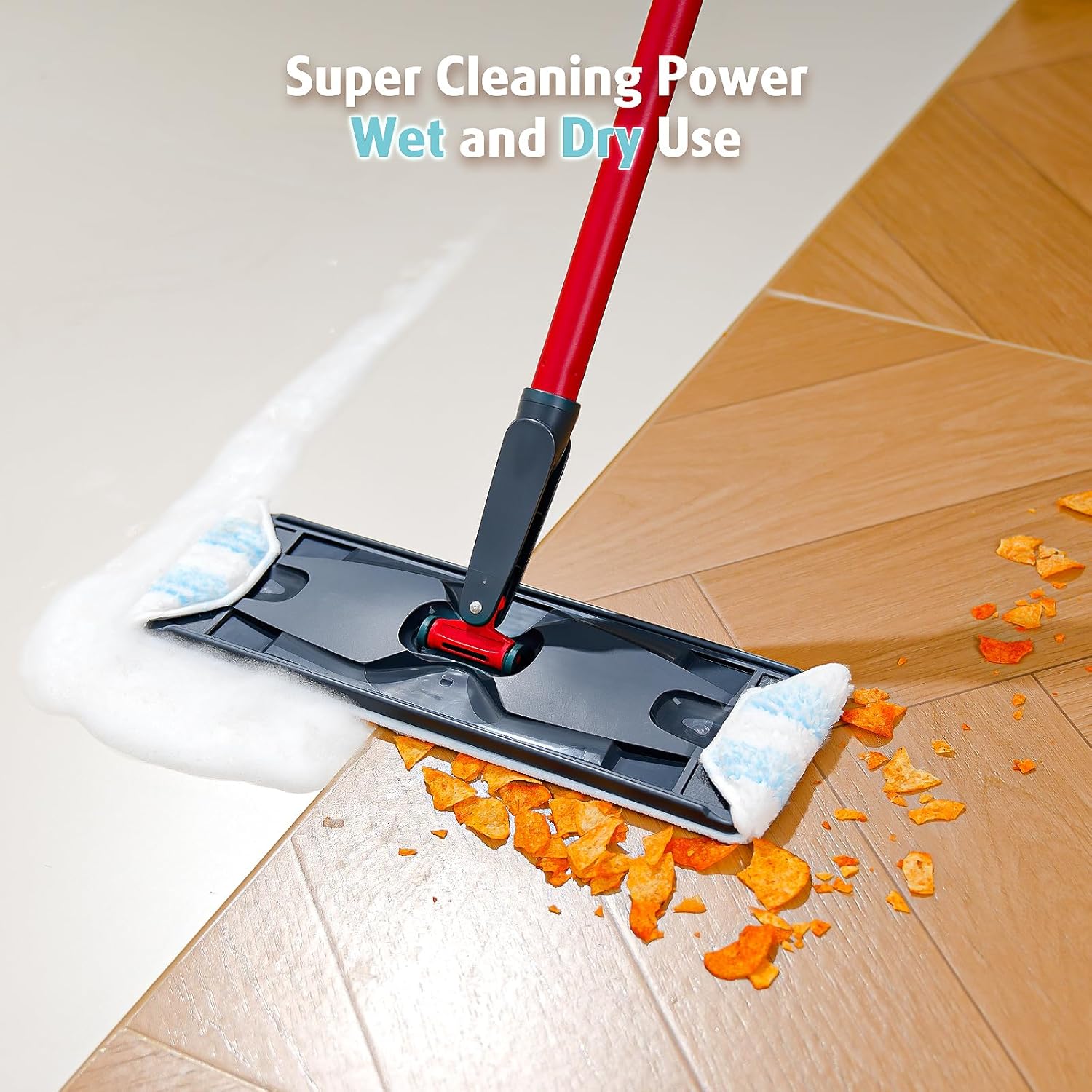 AIR U+ Mop Replacement Pads for O Cedar H2prO Flat Mop System, 2 Pack Mop Pads, Machine Washable Reusable Microfiber Mop Heads Replacements for O-Cedar H2Pro Refills Clean for All Floors Types