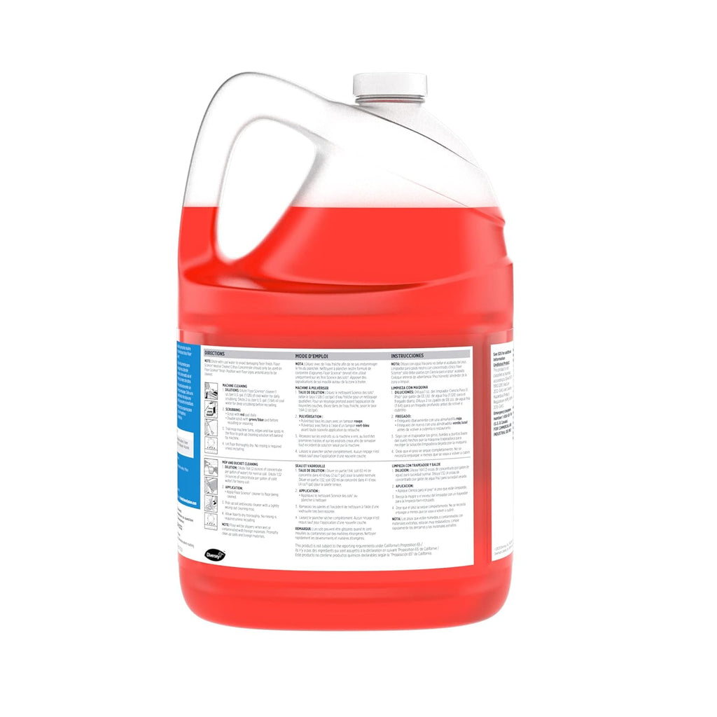 Diversey CBD540441 Floor Science Professional Neutral Floor Cleaner, 1 Gallon Concentrate - Makes Up to 129 Gallons, Citrus Scent (4 Pack)