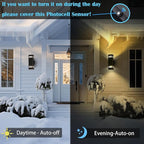 Up and Down Lights Outdoor Wall Light Fixtures, Aluminum Dusk to Dawn Outdoor Lighting Fixture, Modern Black Exterior Light Fixtures, Wall Mount Porch Light for House Front Door