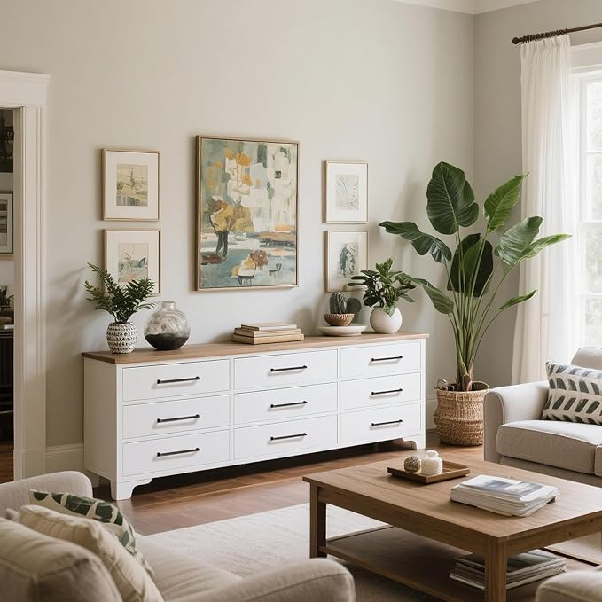 10 Pack 12.6 Inch(320mm) Hole Center Oil Rubbed Bronze Modern Cabinet Pulls Kitchen Cabinet Handles Kitchen Cabinet Hardware Timeless Drawer Pulls for Dresser Cupboard Wardrobe, ORB(12.6x10)