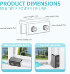 Window Locks for Up and Down Windows 4 Pack Window Stopper Sliding Window Lock for Vertical Horizontal Sliding Windows Doors with Key Aluminum Window Security Locks Child Proof(Black Large)