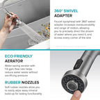 KRAUS Bolden Motion Sensor Single Handle Pull Down Touchless Kitchen Faucet in Matte Black, KSF-1616MB