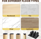 BALEINE 141PCS Felt Furniture Pads, Multi-Size Felt Pads for Chair Legs, Tables, Beds, Scratch-Reducing Floor Protectors for Hardwood Floors, Tile, Vinyl, and Laminate (141PCS, Black)