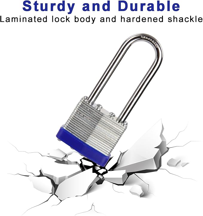 SEPOX® 20-Pcs Pack Keyed-Alike Lock Set | Sturdy Hardened Steel | Long Shank Secure | 1-9/16" 40MM Heavy-Duty Body | Same Keys 2 Pcs Each | Superb for Lockers, Tools Box, Fence