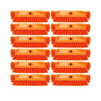 SPARTA Multi-Level Tile Scrub Brush 12" Wide Brush Head, Heavy-Duty Tile Cleaning Brush with End Bristles for Commercial Tiles, Tubs and Floor, Plastic, 12 Inches, Orange, (Pack of 12)