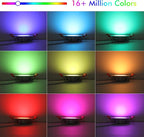 CLOUDY BAY [6 Pack] 3 inch Smart WiFi LED Recessed Lights,RGBCW Color Changing,Compatible with Alexa and Google Home Assistant,No Hub Required,2700K-6500K,IC Rated