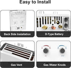 Hillhub Portable Propane Tankless 34,000BTU Water Heater, 1.32GPM Outdoor Shower Water Heater for Camping 5L, Anti-freezing Protection