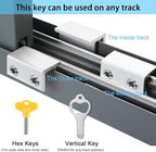 Window Locks, 6 Sets Window Locks Security with Key, Adjustable Aluminum Sliding Window Security Safety Locks Child Proof Security Lock Stoppers for Vertical & Horizontal Sliding Window