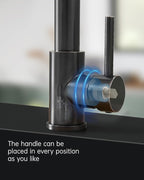 Fapully Commercial Pull Down Kitchen Sink Faucet with Sprayer Oil Rubber Bronze