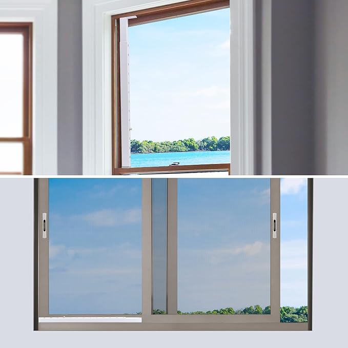 Adjustable Window Security Bars (Steel), Window Locks Bars Inside for Prevent Burglary, Window Stoppers for Vertical/Sliding Windows, Window Safety Bars Extends from 16.3-29.3 Inch(2 pcs)