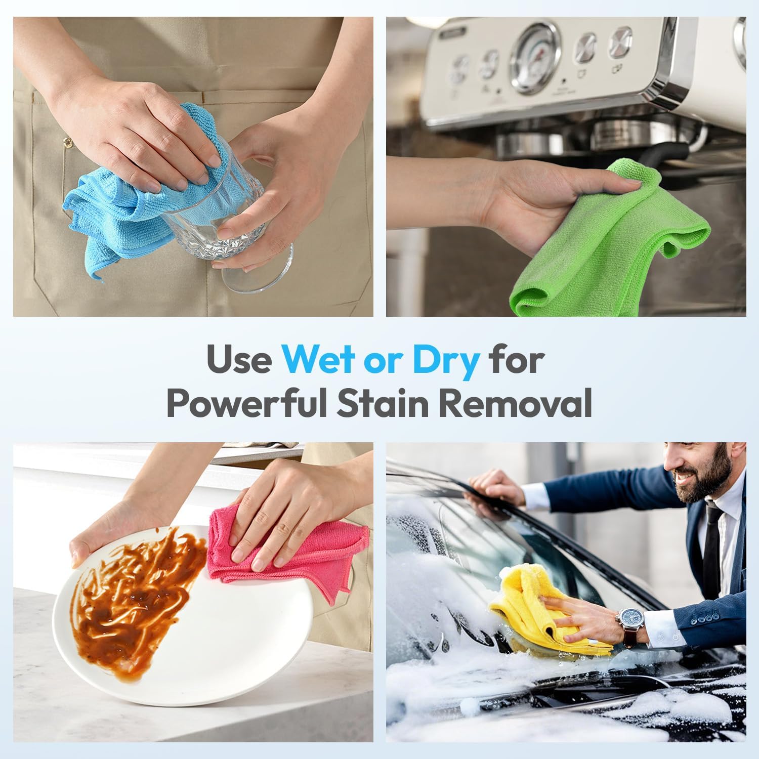 Microfiber Cloth Cleaning Towels (Mixed Color)