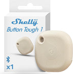 Shelly Blu Button Tough Ivory | Bluetooth-Operated Multi-click Action and Scenes Activation Button | Versatile Control | Home Automation | IP54 Waterproof | Highly resilient | Broad range