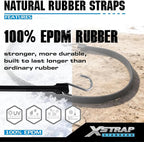 XSTRAP STANDARD 20 Pack 15'' Adjustable Rubber Tarp Straps, EPDM Bungee Cords with Hooks, Ideal for Securing Tarps, Canvases
