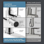 22‘’ Extra-Tall Polished Chrome Kitchen Faucets,Commercial High Arc Single Handle Kitchen Faucets with Pull Down Sprayer for Farmhouse Resist Stainless Professional Pre-Rinse