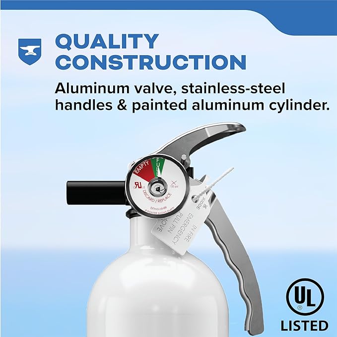 Kidde Fire Extinguisher for Boats, Single-Use 1A10BC