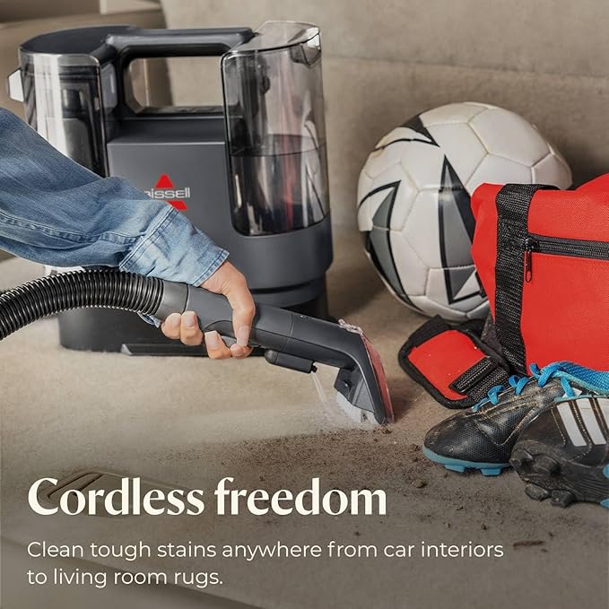 BISSELL Little Green Cordless Portable Deep Cleaner with 25V Lithium-Ion Battery & Battery-Boost Technology, 3682