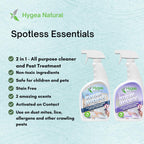 Hygea Natural Spotless Essentials - Concentrated Multi-Surface Cleaner for Home & Kitchen - Eliminates Dust Mites, Bed Bugs, Ants, Lice - Child & Pet Friendly - 24oz (Lavender Breeze Scent)