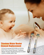 Water Heater Element Replacement Fit for Eco Eemax Rheem, Replace HE 55220, 5500W Titanium Water Heater Element with Rubber Gasket