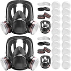 Reusable Half Face and Full Face Gas Mask with Activated Carbon Filter Against Organic Vapor/Dust/Chemical