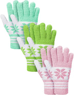 Patelai 3 Pairs Microfiber Plant Dusting Gloves Leaf Cleaning Gloves for Indoor Plants, Blinds, Furniture, House(Yellow, Pink, Blue, White,Medium)