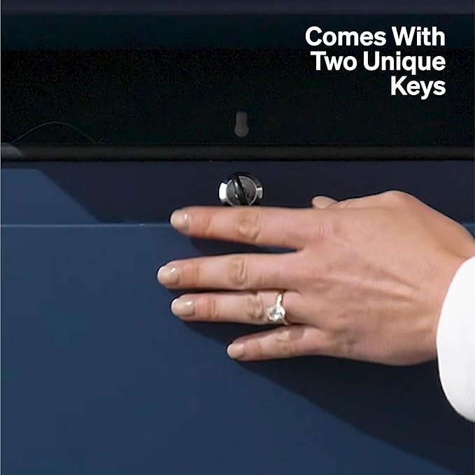 Wall Mount Mailbox - Small, Anti-Theft Locking Mailbox, Weatherproof Mailboxes for Outside The House, 13.5" H x 15" L x 5.5" D (Black)