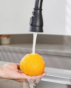 Pull Down Spray Head Replacement for Kitchen Faucet, 3 Modes Kitchen Sink Faucet Sprayer Head Nozzle Spout with 11 Adapters, Matte Black