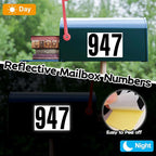 Reflective Number Stickers, 4 Sets 4 Inch Vinyl Waterproof Black Mailbox Numbers for Outside, Strong Self-Adhesive House Numbers Decals for Mailbox Door Signs Trucks