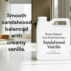 Plant-Based Floor Cleaner Mop Soap – 32 oz | Streak-Free, Highly Scented, Concentrated Mop Solution for Tile, Vinyl, Hardwood & Sealed Floors | Non-Toxic, Eco-Friendly (Sandalwood Vanilla)