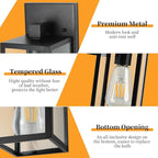 4 Pack Outdoor Light Fixtures, Black Exterior Light Wall Mount, Aluminum Porch Wall Lanterns Waterproof Outside Light for House Front Door Light for Patio Garage Doorway