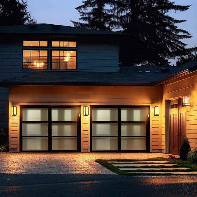 Modern Outdoor Wall Lights 2Pack, LED Rectangle 18W Bright Warm to Cool Tunable White Exterior Lighting Fixtures, Waterproof Outdoor Lights for House,Porch,Garage (Rectangle-CCT)