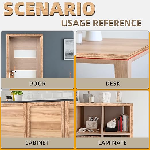 GSCIT Club Red Oak Edge Banding, 1 inch x 50ft roll of Veneer Edge Banding Pre-glued Flexible, Real Wood Tape Banding for Cabinet Repair Furniture Restoration, ZYKJ-1-50-RedOak