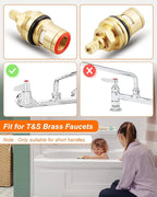 Ceramic Cartridge Assembly 013787-45, Faucet Filter Element Replacement Fit for T&S Brass Faucets, Pressure 20PSI-125PSI, Temperature 40F-140F