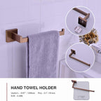 TRUSTMI Contemporary 5-Pieces Bathroom Hardware Set Towel Bar Robe Hook Toilet Roll Paper Holder, SUS 304 Stainless Steel Wall Mounted, Brushed Rose Gold