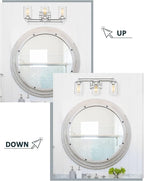 Bathroom Vanity Light Fixtures, HWH Modern Wall Sconce Lighting Over Mirror, 3-Light Vanity Wall Lamp in Chrome, 5HLT63B-3W CH