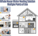 Westinghouse 18kW 240V Tankless Water Heater Electric, Up to 4.2 GPM, WiFi Control Compatible with Alexa & Google Home, ETL, IPX4, Apolo 2.0 Gray.