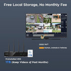 [2-in-1 CAM] XMARTO 16CH Security Camera System Outdoor Wireless, 16pcs 2-in-1 Cameras, 16CH 4K Long Range WiFi 6 Surveillance DVR NVR Kit, Pan Tilt Zoom 4MP QHD Home CCTV Camera Set w. 1TB Hard Disk