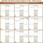 Aheaplus Closet System with Drawers Set of 2, Wood Closet Organizer System with 8 Hanging Rods & Top Shelves, Walk-in Closets Organizer Wardrobe Clothes Rack, Cut Fits Spaces 4-9FT. Wide, White Oak