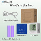 WiFi Temperature & Humidity Monitor, No Subscription 24/7 Remote Temp Sensor with Email, Text Alerts, Sound & Light Alarm, Idea for RV, Pet, Greenhouse, Farm, Freezer, Server Room,S22D